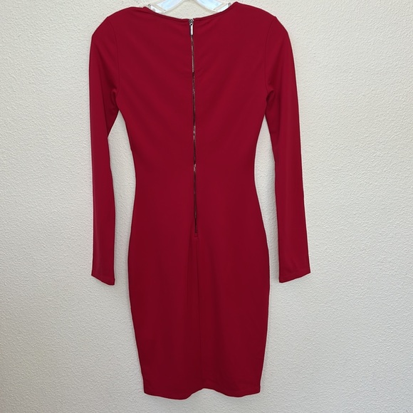 NWT Armani Exchange Red Bodycon Dress. Size XS - Picture 8 of 10